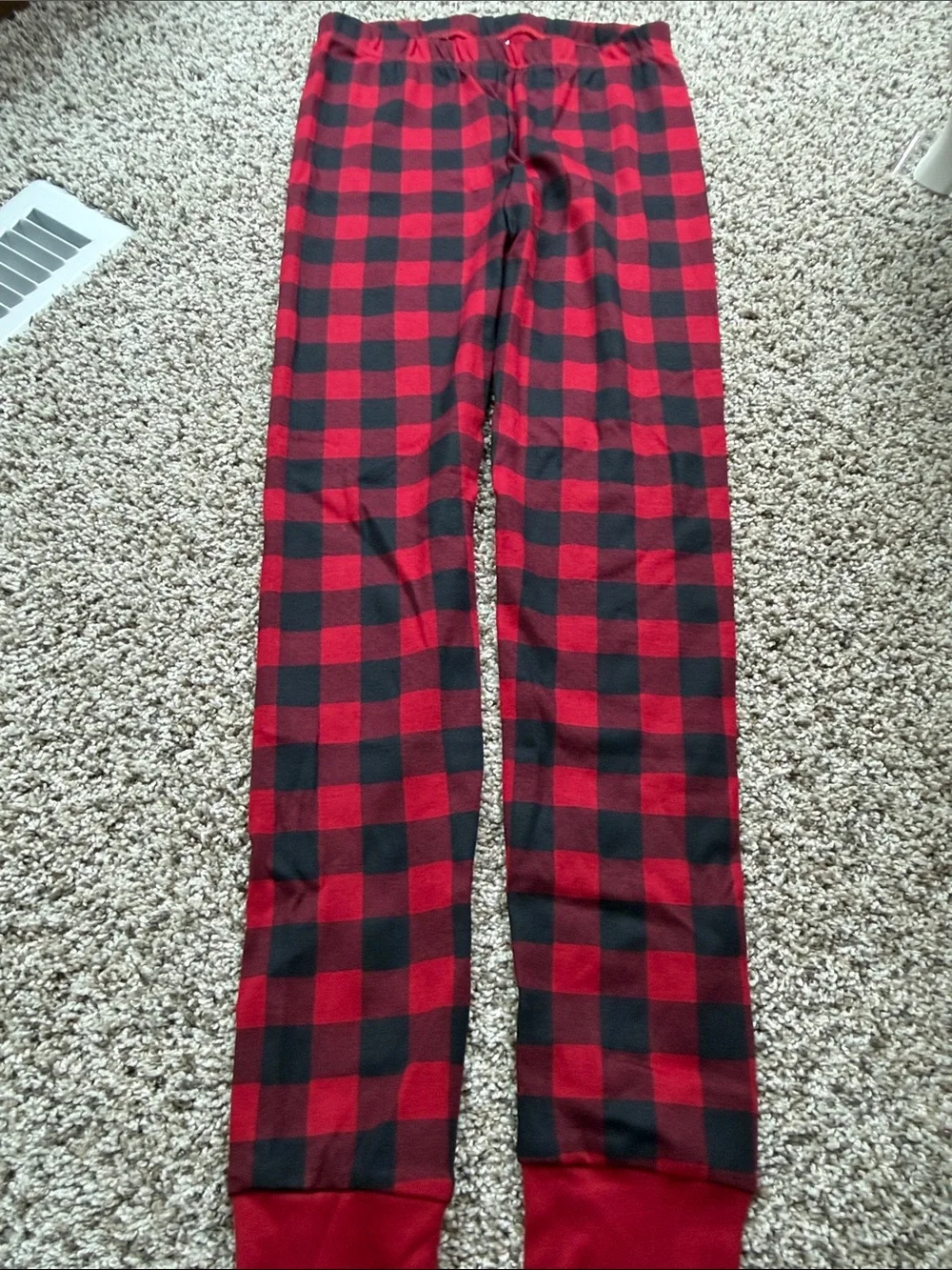 NWT Gymboree Cream & Red Buffalo Plaid Bear Pajama Set size 8